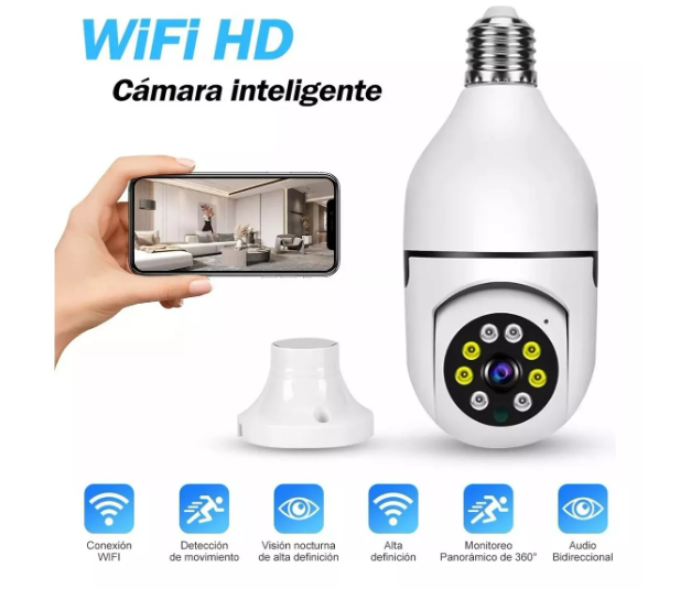Cámara Foco WiFi de Seguridad HD 360°