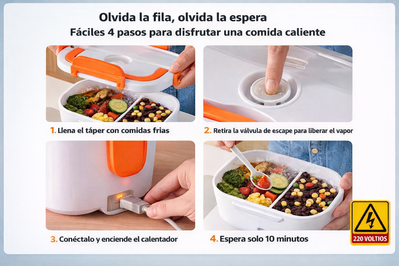 lonchera portátil eléctrica calentador