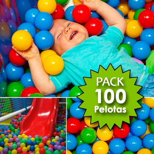 Pack 100 Pelotas Plasticas Para Piscina