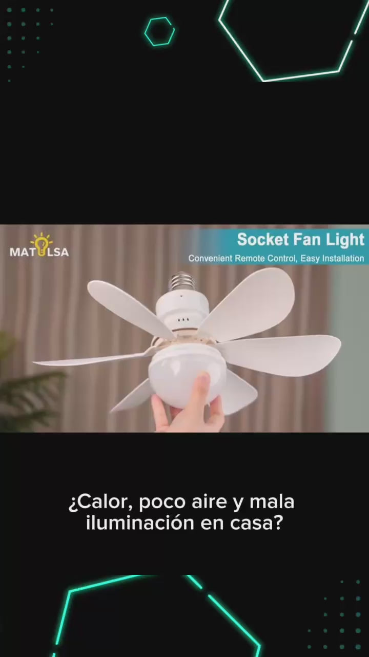 Ampolleta+Ventilador de Techo+Control